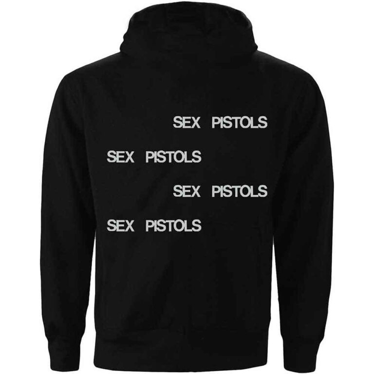 The Sex Pistols Pretty Vacant Black Back Print Pullover Hoodie
