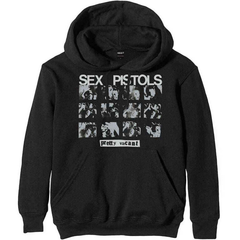 The Sex Pistols Pretty Vacant Black Back Print Pullover Hoodie