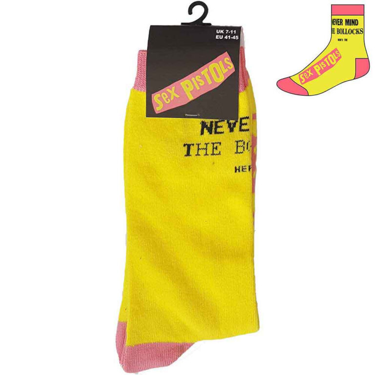 The Sex Pistols Unisex Never Mind the Bollocks Yellow UK Size 7 – 11 Socks