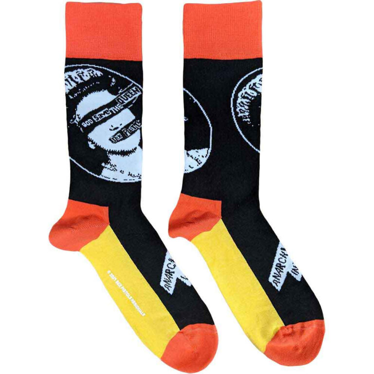 The Sex Pistols Unisex God Save The Queen Black UK Size 7 – 11 Socks