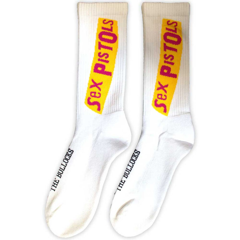 The Sex Pistols Never Mind The Bollocks White UK Size 7 – 11 Terry Socks
