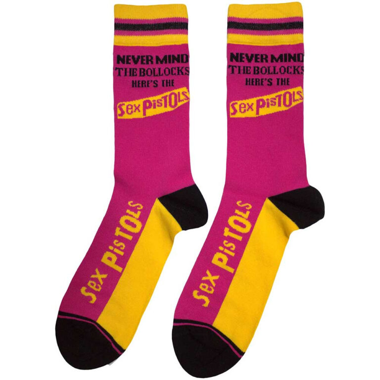 The Sex Pistols Unisex Never Mind The Bollocks Stripes Pink Socks