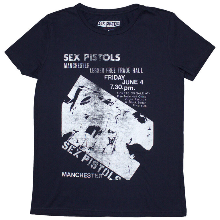 The Sex Pistols Manchester Flyer Ladies T-Shirt