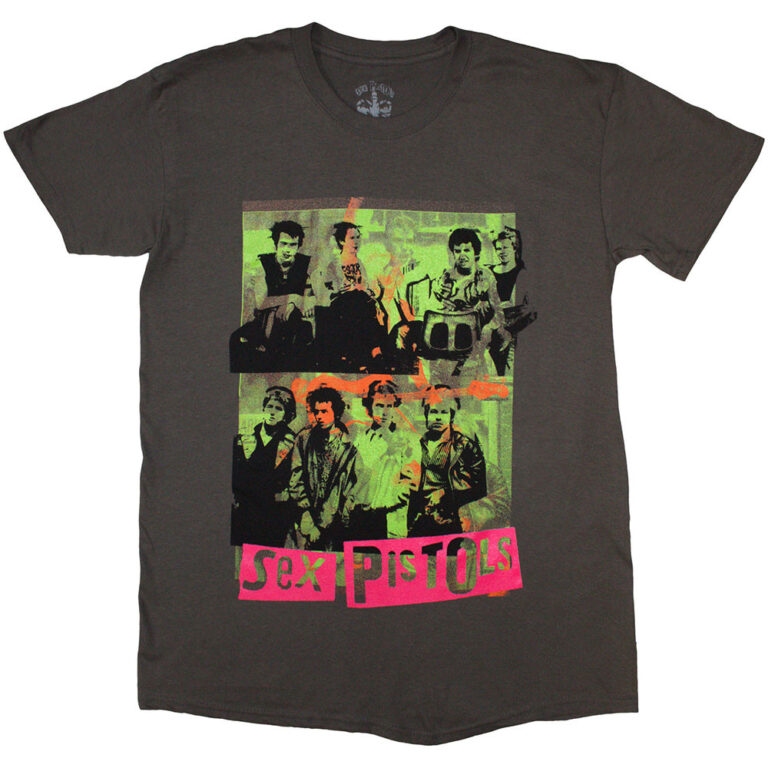 The Sex Pistols Band Green Montage T-Shirt