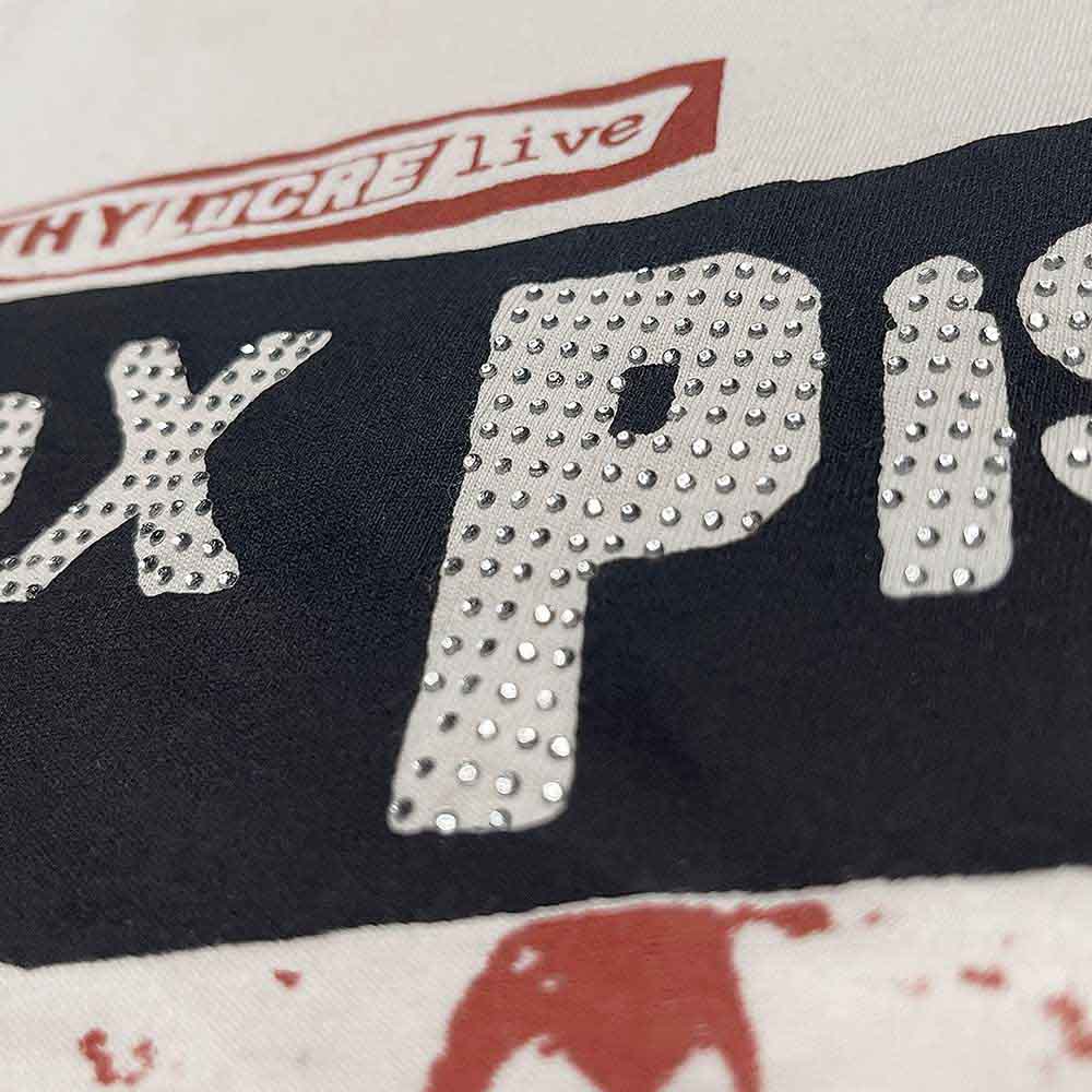 The Sex Pistols: Filthy Lucre (Embellished) - Camiseta Natural - España The Sex Pistols: Filthy Lucre (Embellished) - Camiseta Natural - España