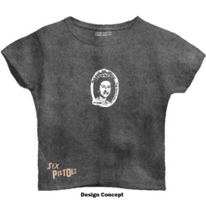 The Sex Pistols God Save The Queen Black Wash Collection Ladies Crop Top