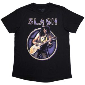 Slash Purple Circle Black T-Shirt