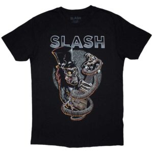 Slash Skull Guitar Snake Black T-Shirt