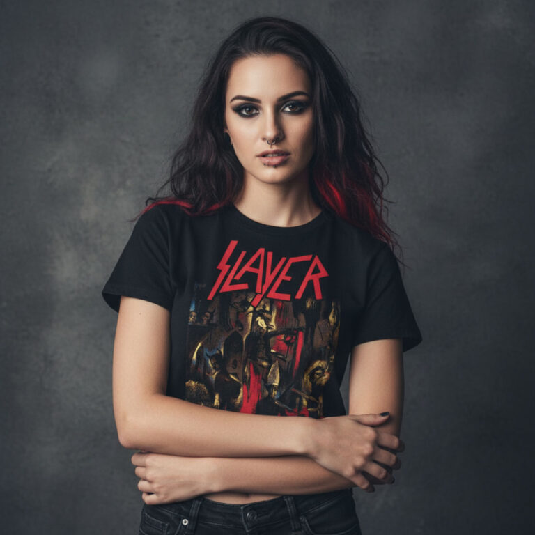 Slayer Reign In Blood Ladies Crop Top