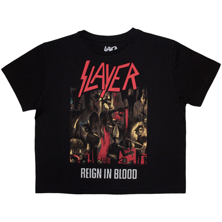 Slayer Reign In Blood Ladies Crop Top