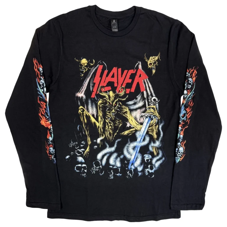 Slayer Airbrush Demon (Black) (Sleeve Print) Long Sleeve T-Shirt