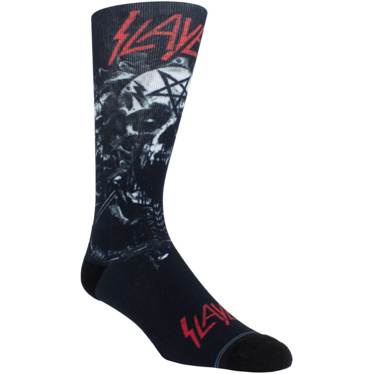 Slayer Skulls & Pentagram Sublimation (Black) (UK Size 6.5 – 11) Crew Socks