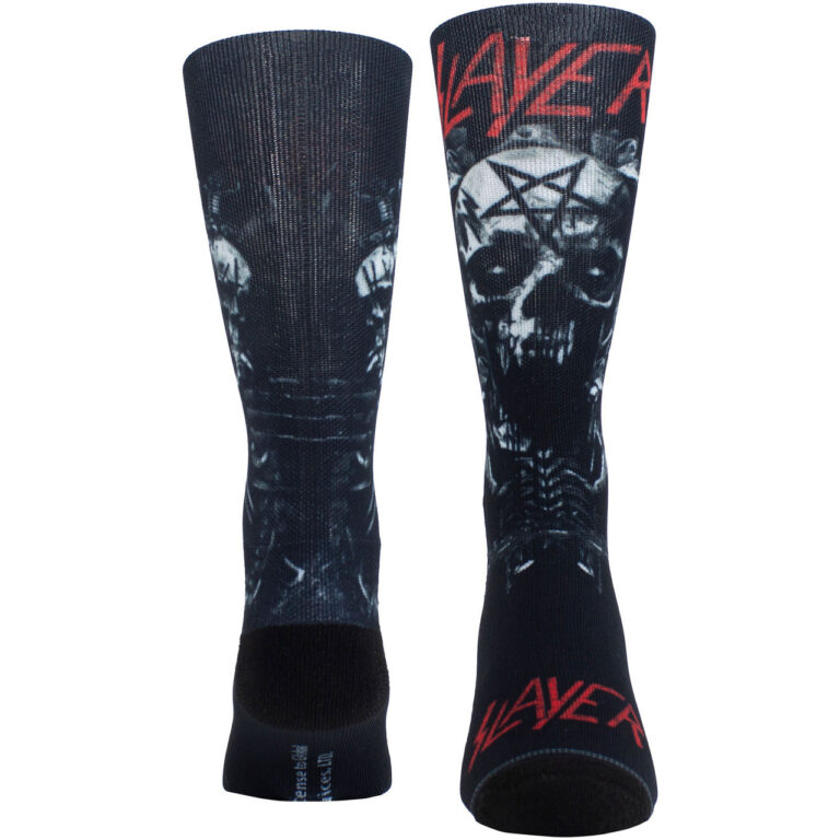 Slayer Skulls & Pentagram Sublimation (Black) (UK Size 6.5 – 11) Crew Socks