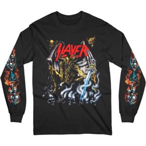 Slayer Airbrush Demon Black Sleeve Print Long Sleeve T-Shirt
