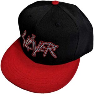Slayer Dripping Logo Outline Red & Black Snapback Cap