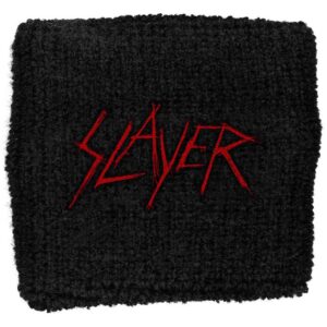 Slayer Embroidered Wristband: Scratched Logo Embroidered Wristband