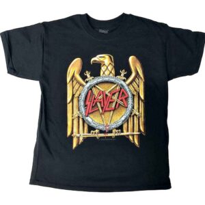 Slayer Gold Eagle Black Kids T-Shirt
