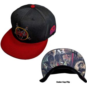 Slayer Hell Awaits Red & Black Snapback Cap