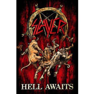 Slayer Hell Awaits Textile Poster
