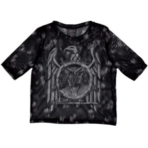 Slayer Mono Eagle Black Mesh Ladies Crop Top