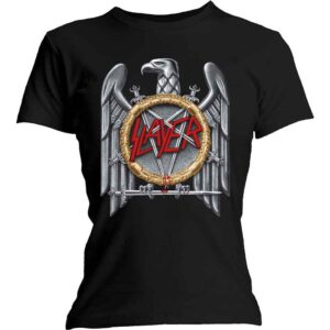 Slayer Silver Eagle Black Ladies T-Shirt