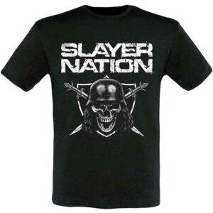 Slayer Slayer Nation 2015 Dates Black Back Print T-Shirt