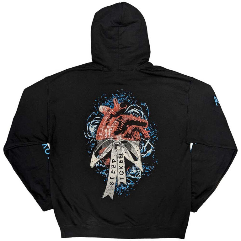 Sleep Token The Love You Want Heart (Black) (Back Print & Sleeve Print) Pullover Hoodie