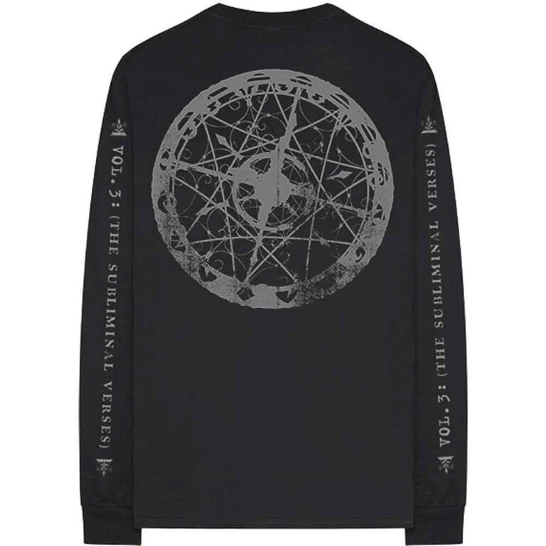 Slipknot Subliminal Verses (Black) (Back & Sleeve Print) Long Sleeve T-Shirt
