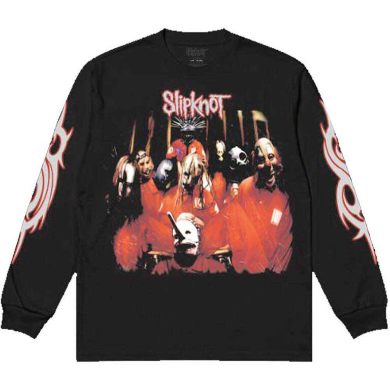 Slipknot Spit it Out (Black) (Back & Sleeve Print) Long Sleeve T-Shirt