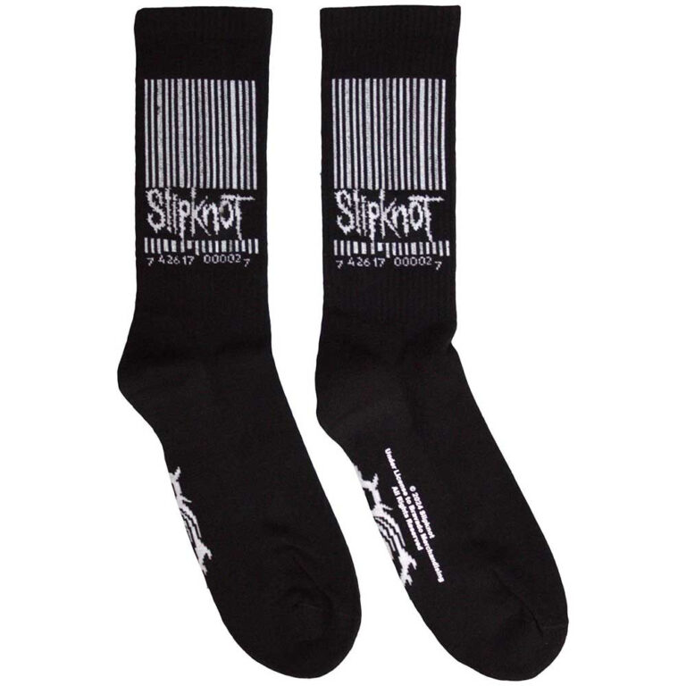 Slipknot Barcode & Tribal S (Black) (UK Size 7 – 11) Terry Socks