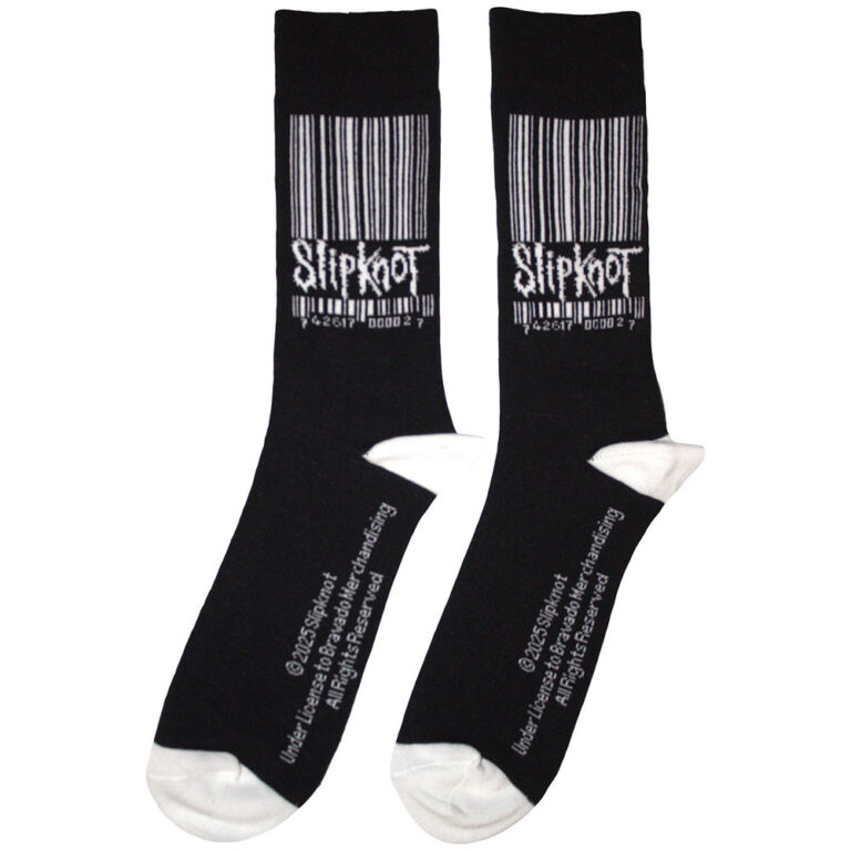 Slipknot Large Barcode Logo (Black) (UK Size 6 – 11) Socks