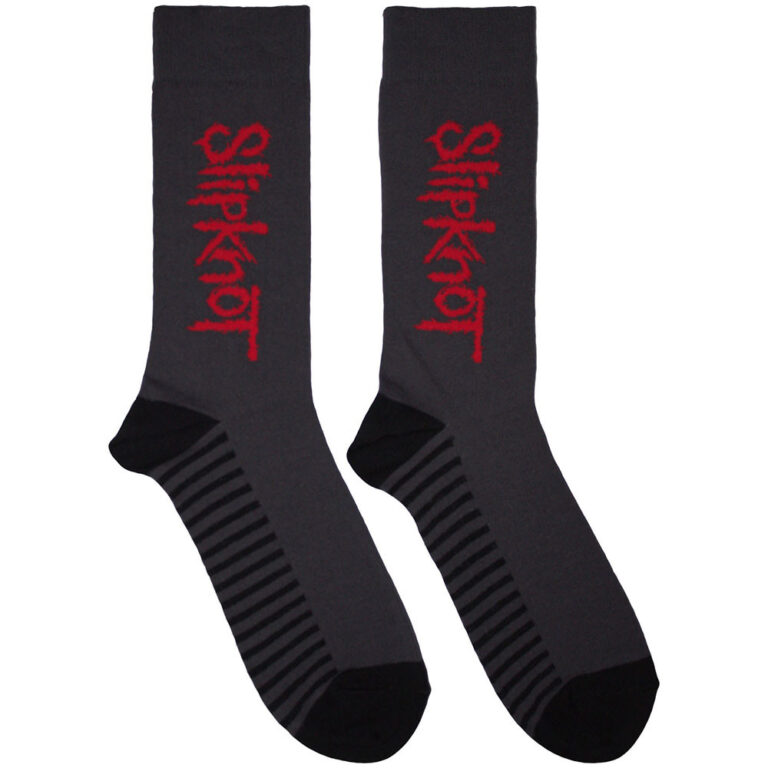 Slipknot Logo Vertical (Grey) (UK Size 6 – 11) Socks