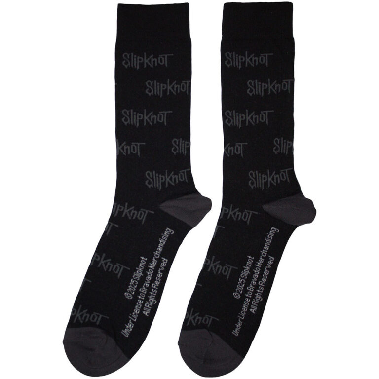Slipknot All Over Print Logos (Black) (UK Size 6 – 11) Socks