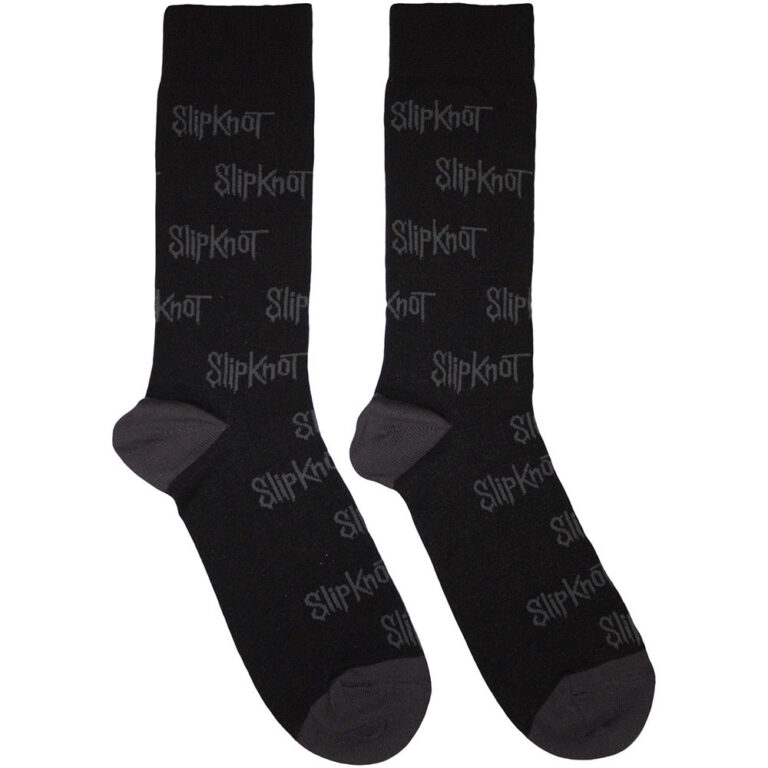 Slipknot All Over Print Logos (Black) (UK Size 6 – 11) Socks