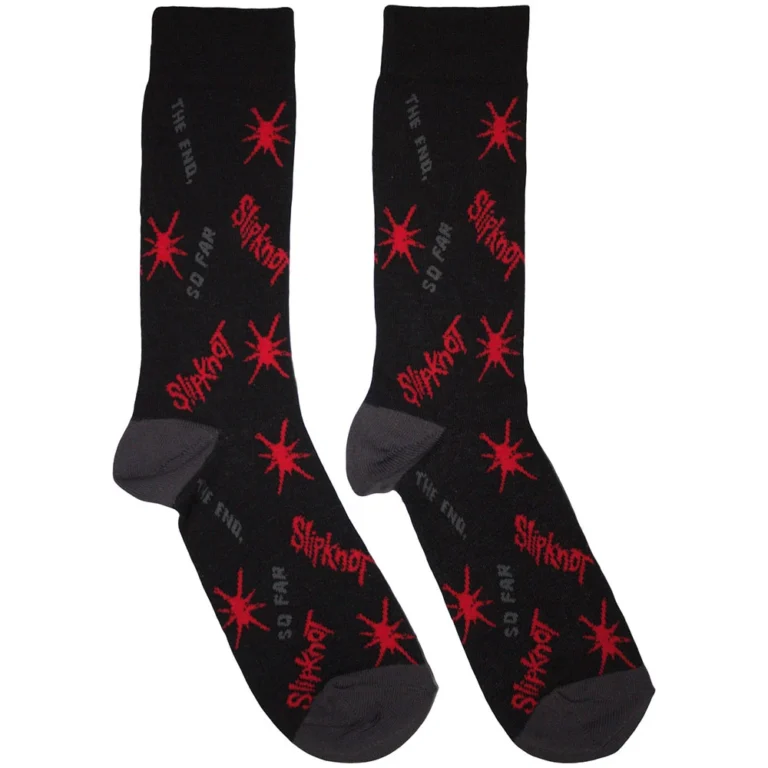 Slipknot All Over Print Splat The End, So Far (Black) (UK Size 6 – 11) Socks
