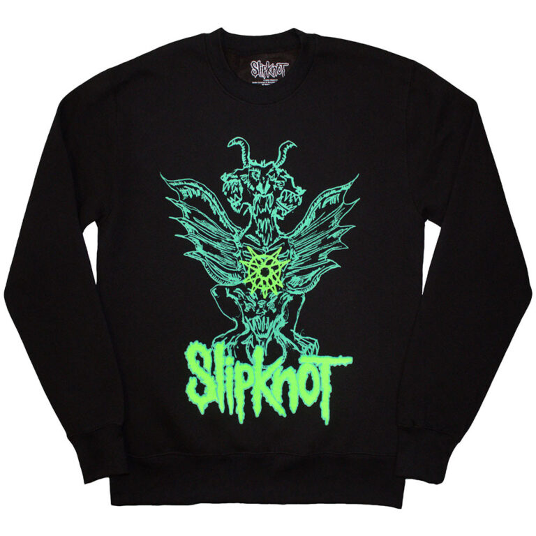 Slipknot Green Demon (Black) (Back Print & Oversized) Sweatshirt