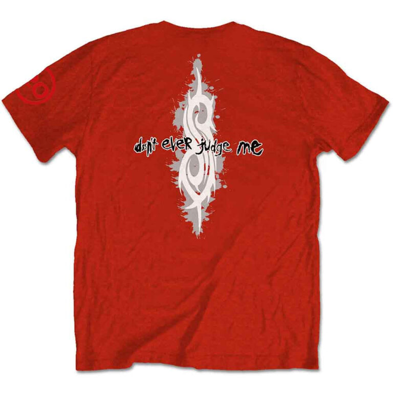 Slipknot 20th Anniversary Don’t Ever Judge Me (Red) (Back & Sleeve Print) T-Shirt