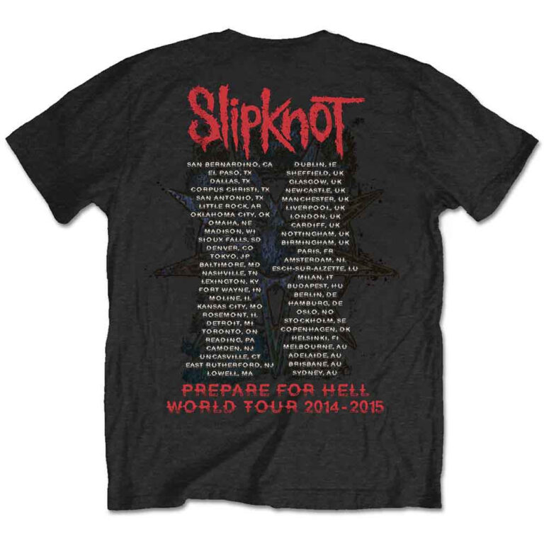 Slipknot Prepare for Hell 2014-2015 Tour T-Shirt