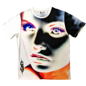 Slipknot Adderall Face Inverted White Back Print T-Shirt