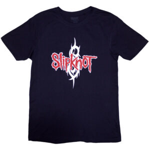 Slipknot Barcode Navy Blue Back Print T-Shirt