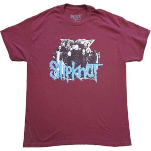 Slipknot Goat Logo Demon Maroon Red Back Print T-Shirt