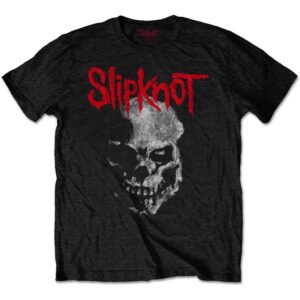 Slipknot Gray Chapter Skull Black Back Print T-Shirt