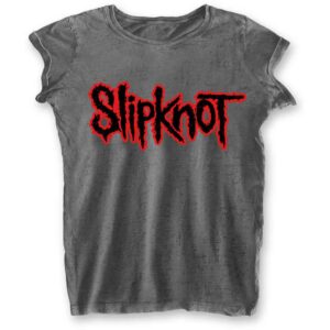 Slipknot Logo Charcoal Grey Ladies T-Shirt