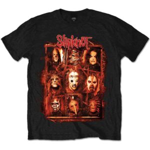 Slipknot Rusty Face Black Back Print T-Shirt