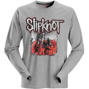 Slipknot Self-Titled Grey Back Print Long Sleeve T-Shirt