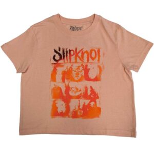 Slipknot The End So Far Faces Grid Back Print Ladies Crop Top