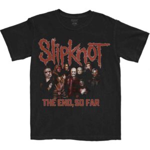 Slipknot The End, So Far Group Photo Black Back Print T-Shirt