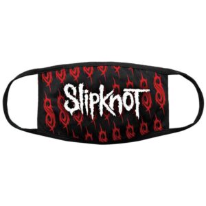 Slipknot White Logo & Sigils Black Face Mask