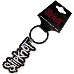 Slipknot White Logo Black Border Keychain