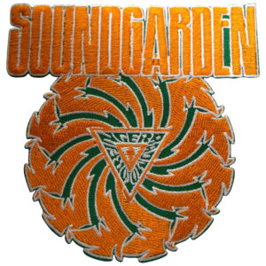 Soundgarden Badmotorfinger Orange on Green Standard Woven Patch